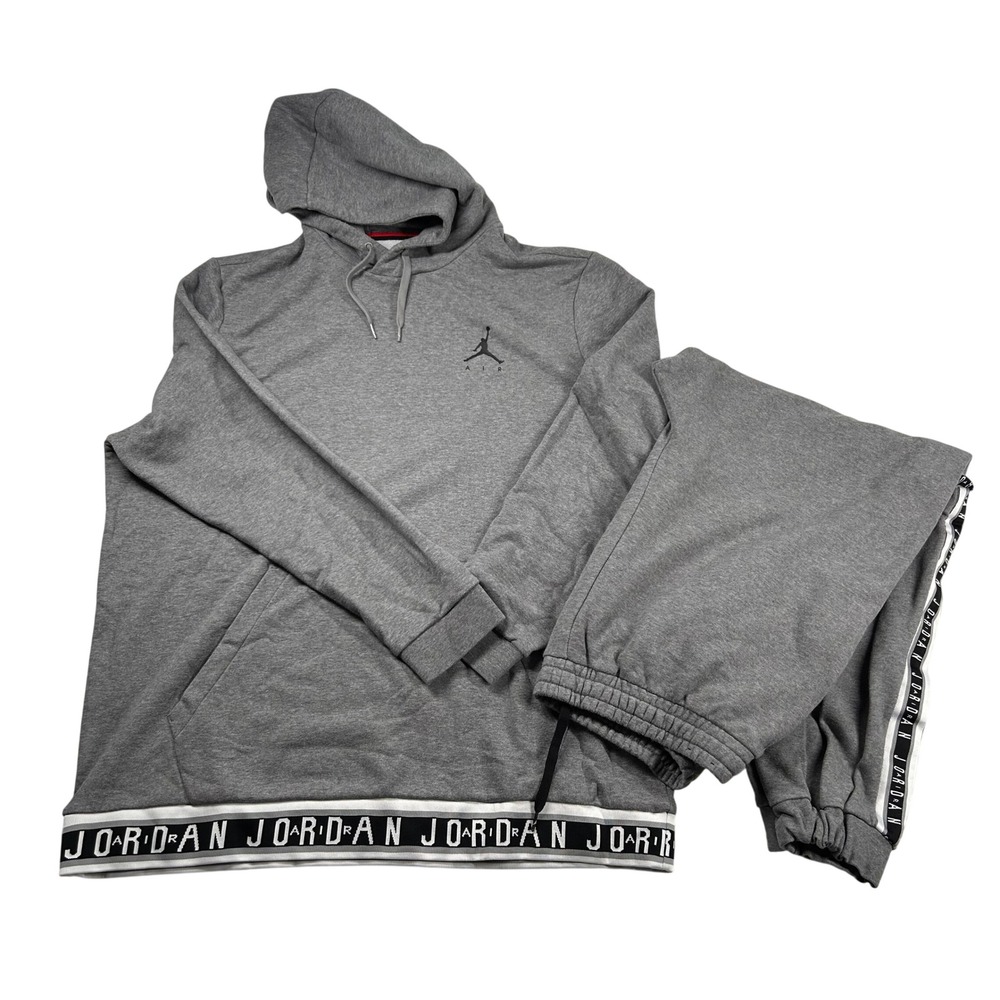 Air Jordan Sweatsuit Set Mens 3xl Jumpman Pullover Hoodie Fleece Retro Hip Hop